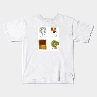 Four painting lions. Kids T-Shirt